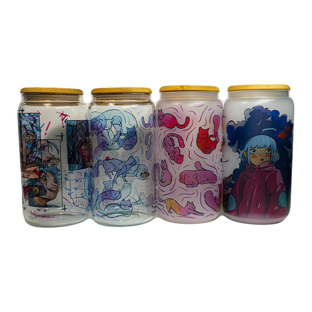 MOOD GLASS CUPS FROSTED- LEEZYART