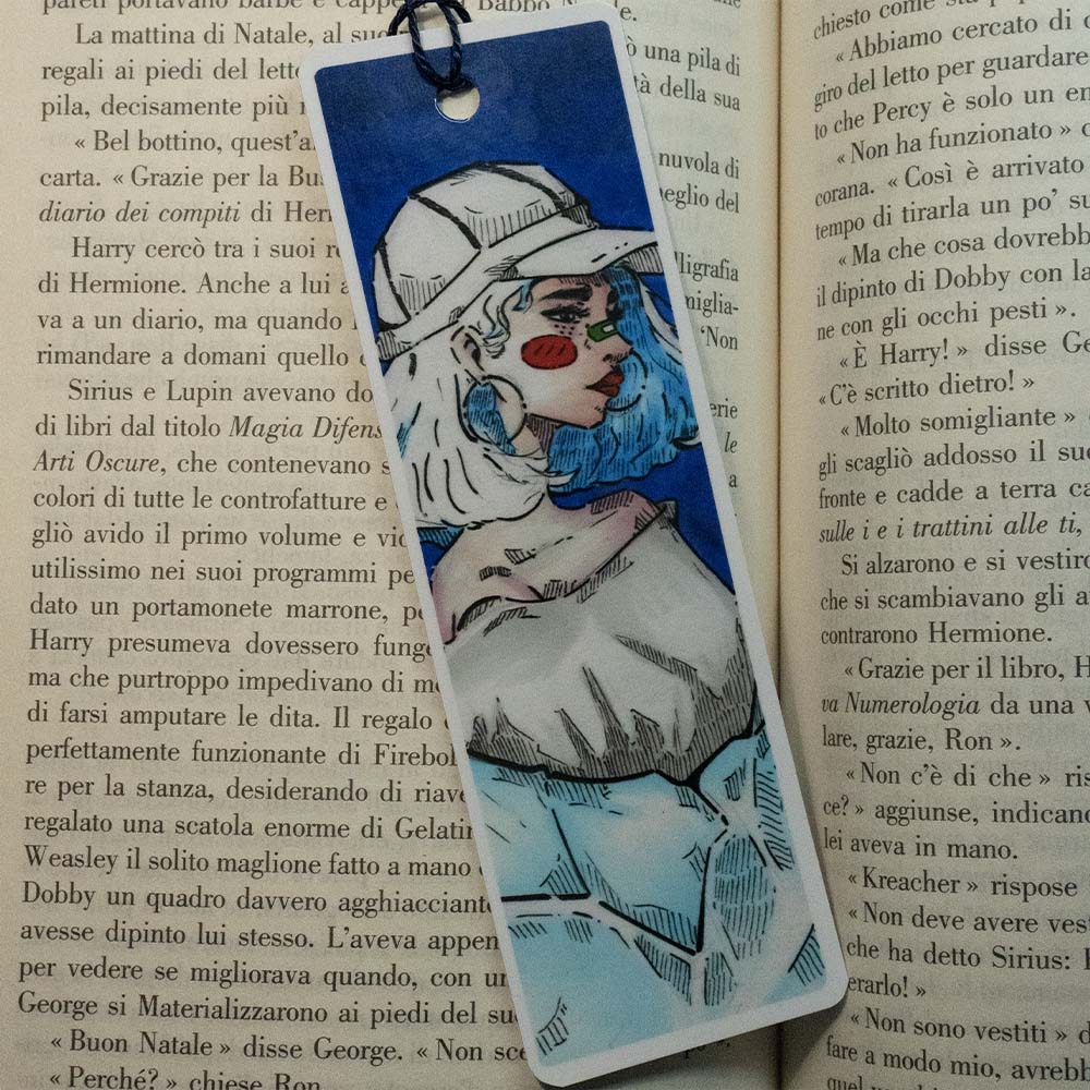 Segnalibro Blue Girl - Originale Leezyart