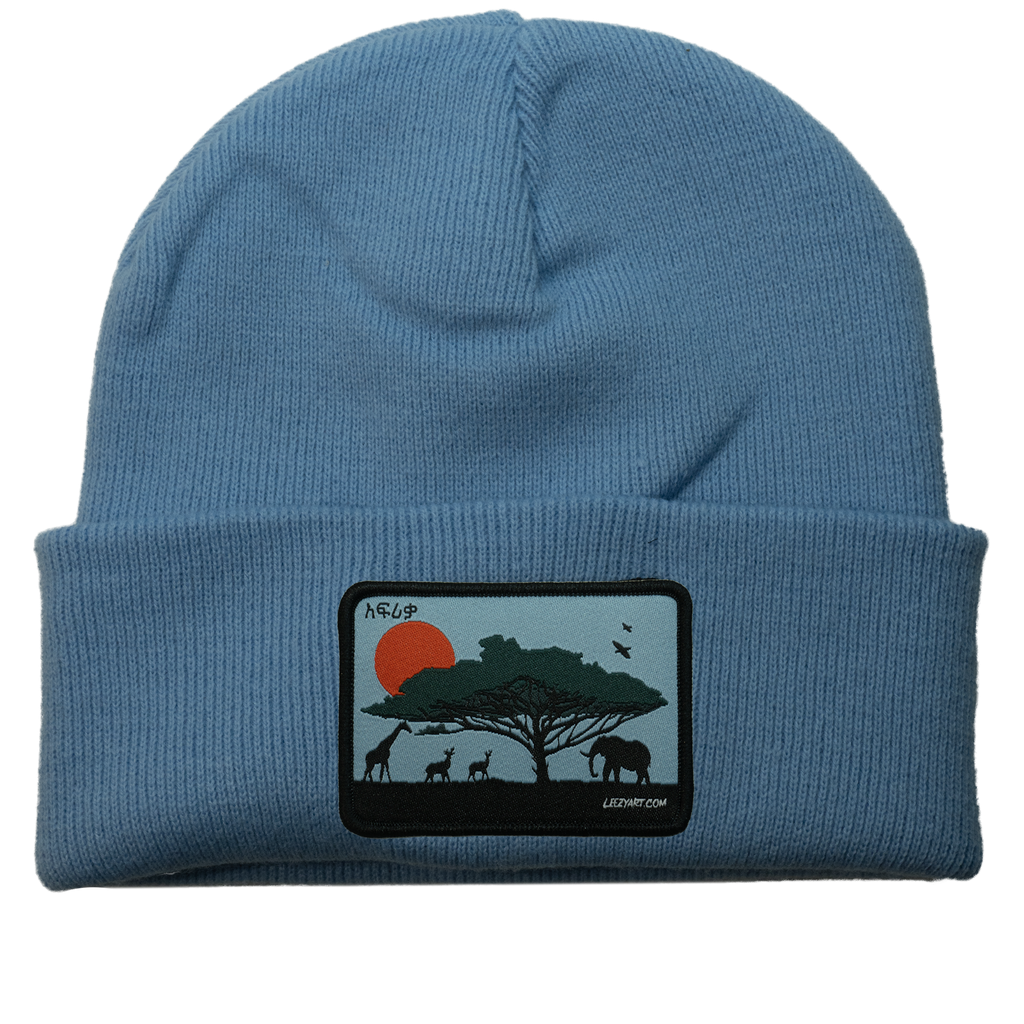 BEANIE SKY BLUE AFRICA