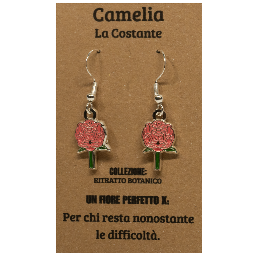 ORECCHINI FLOREALI: CAMELIA