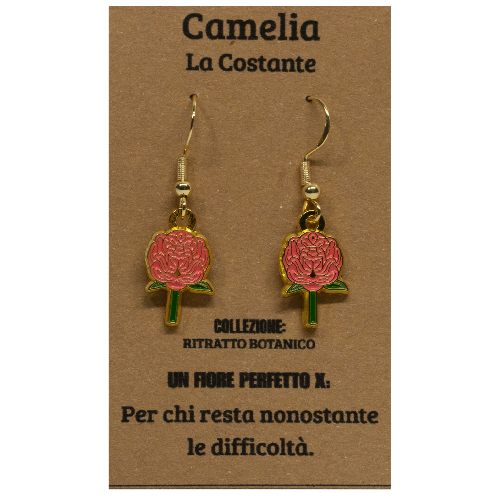 ORECCHINI FLOREALI: CAMELIA