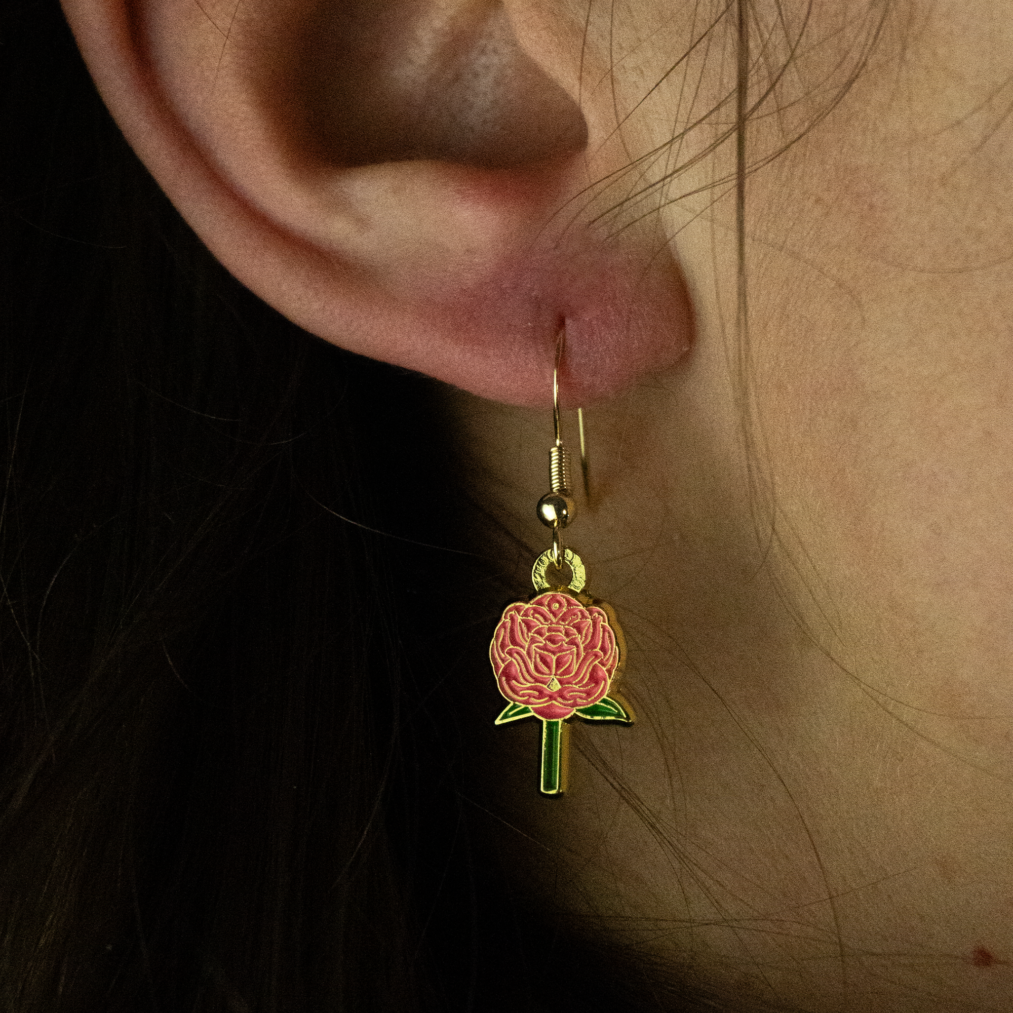 ORECCHINI FLOREALI: CAMELIA