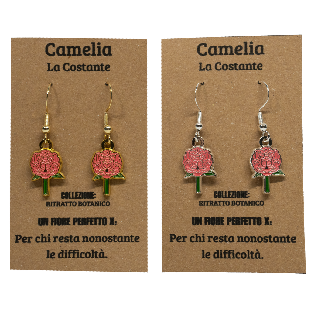 ORECCHINI FLOREALI: CAMELIA
