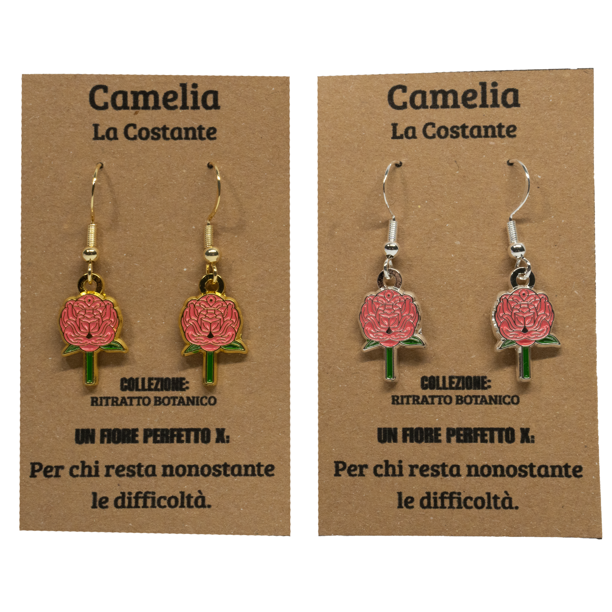 ORECCHINI FLOREALI: CAMELIA
