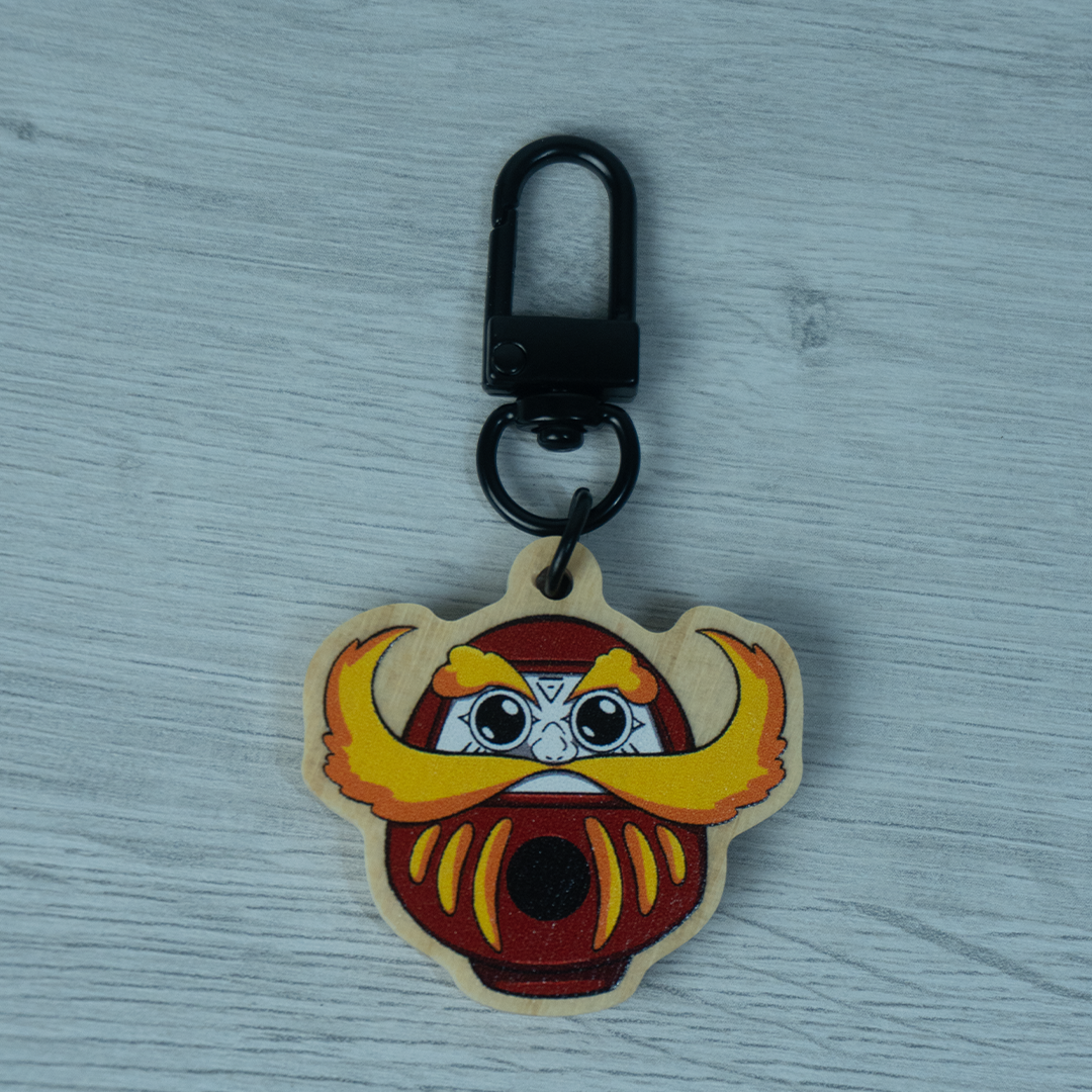 Portachiavi: Daruma Legno