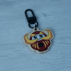 Keychain: Daruma Wood