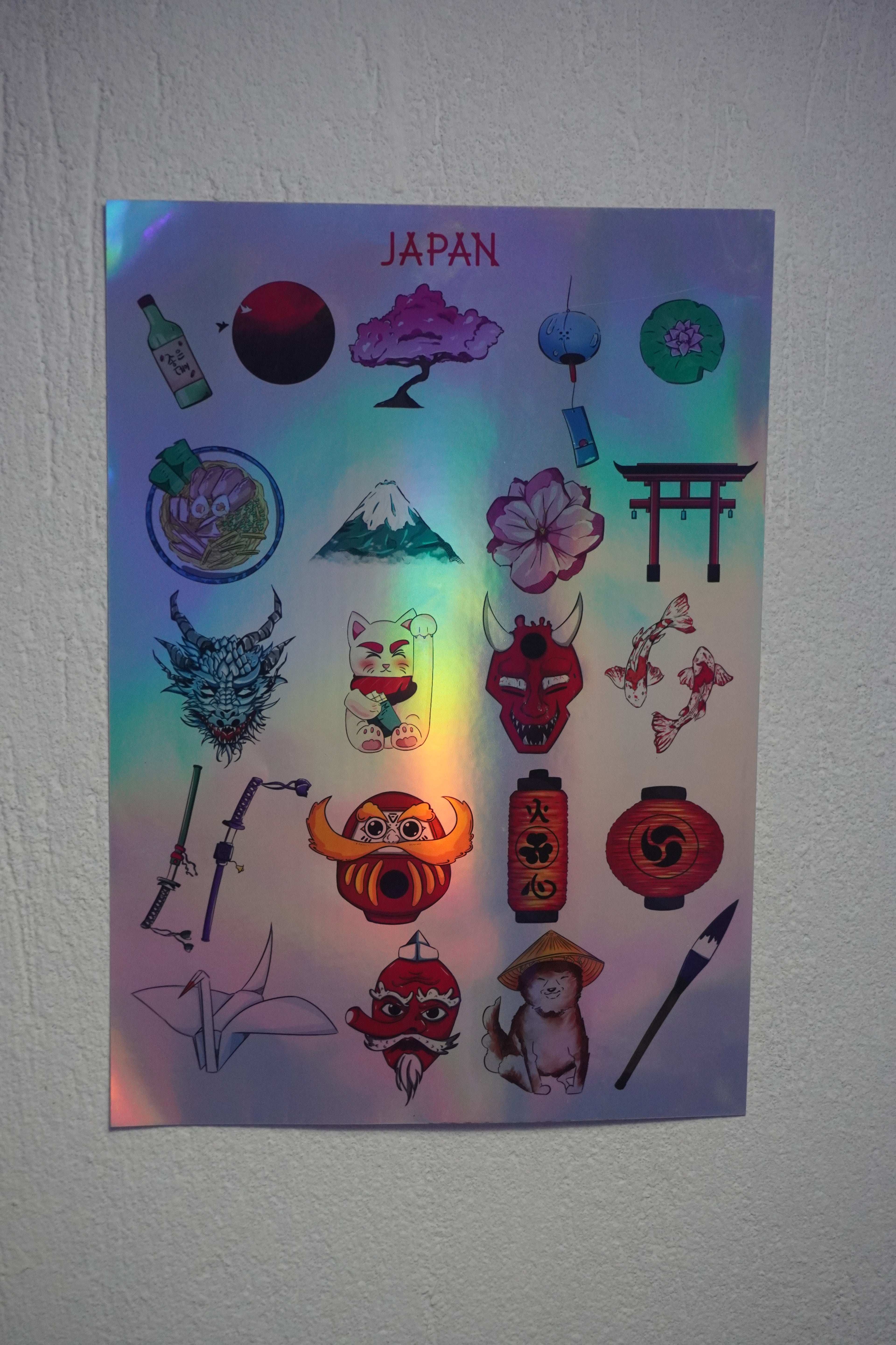 21 Adesivi JAPAN HOLOGRAFICI / LEEZYART