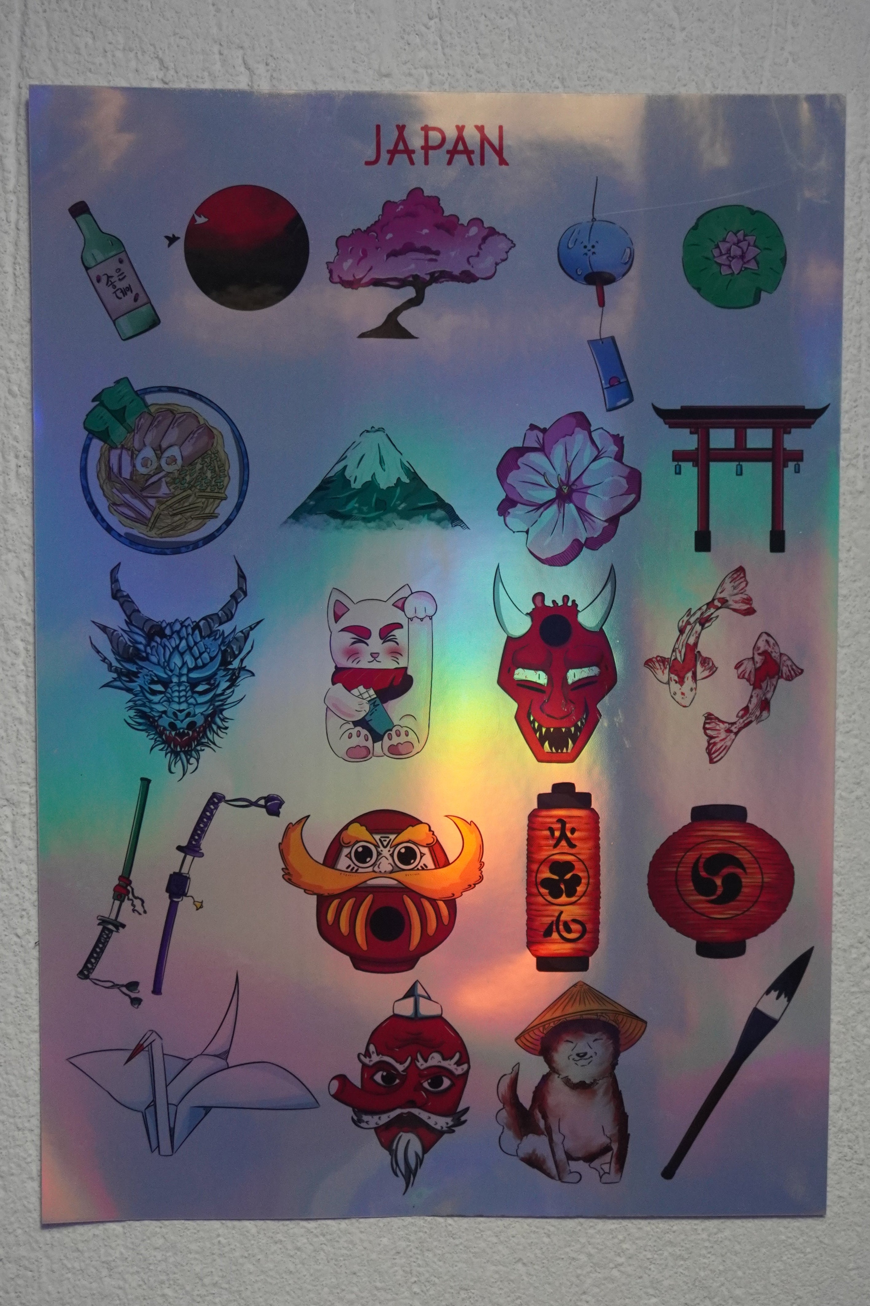 21 Adesivi JAPAN HOLOGRAFICI / LEEZYART