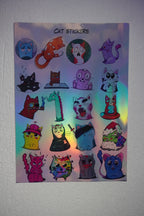 20 STICKERS CAT HOLOGRAFICI