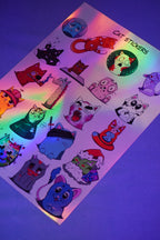 20 STICKERS CAT HOLOGRAFICI