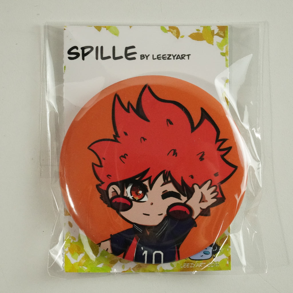 SPILLA TONDA VOLO ARANCIONE CHIBI