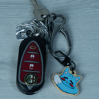 "Wooden Cat" Keychain