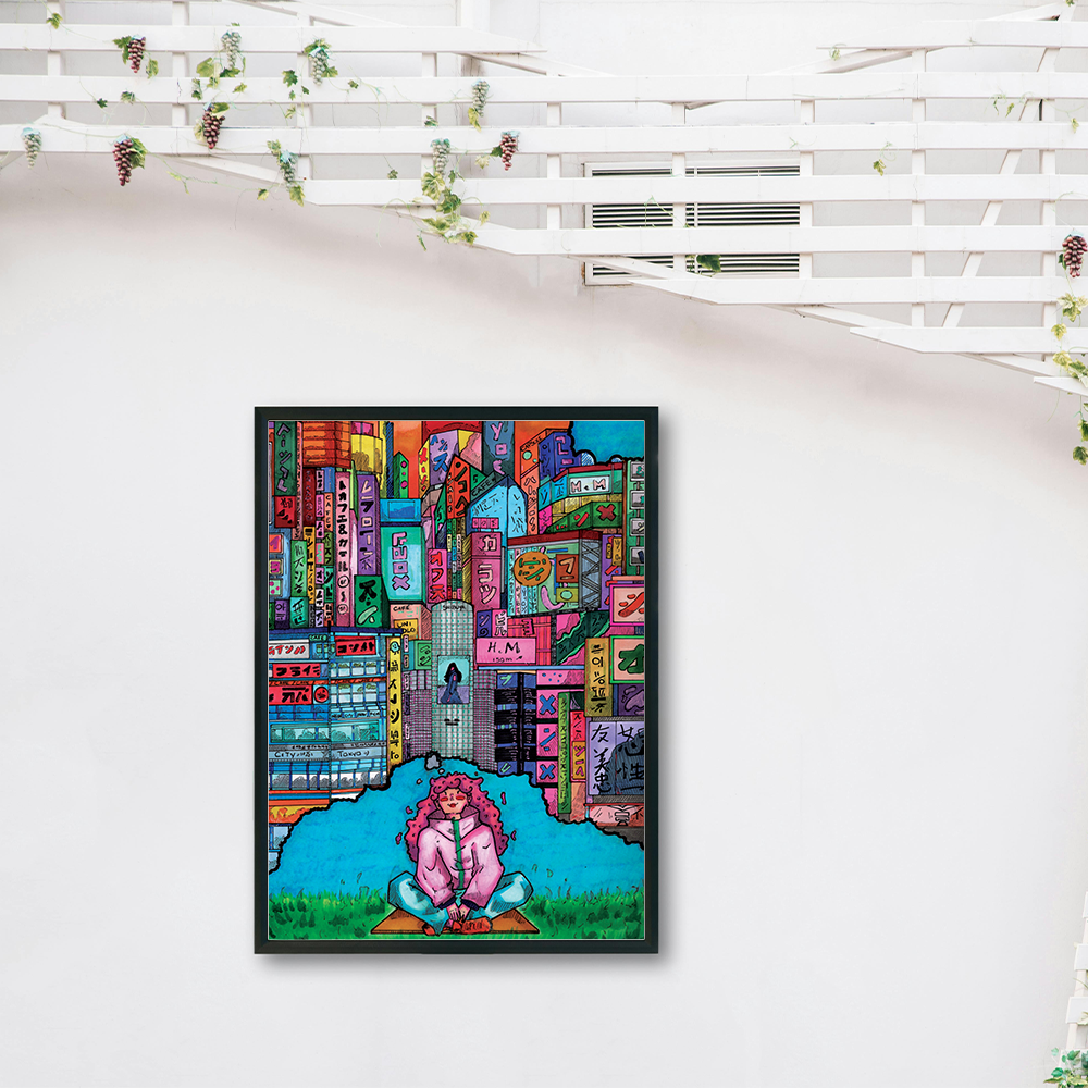 STAMPA - DISEGNO: Pensieri a Shibuya | LEEZYART