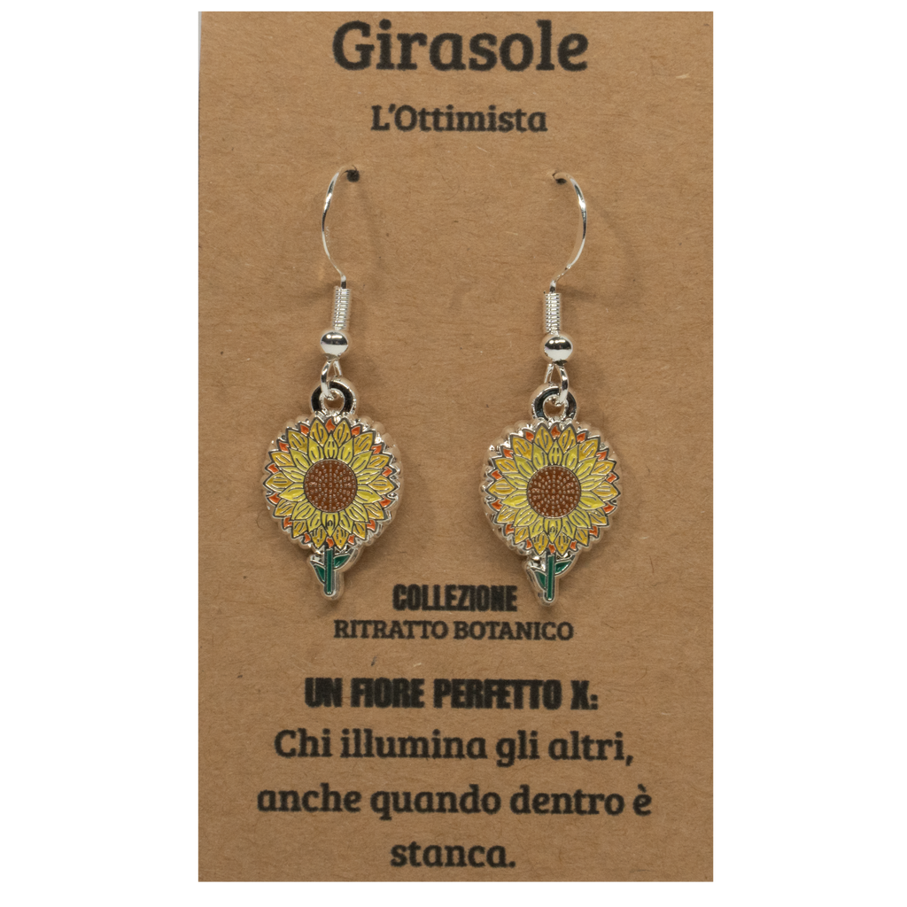 ORECCHINI FLOREALI: GIRASOLE