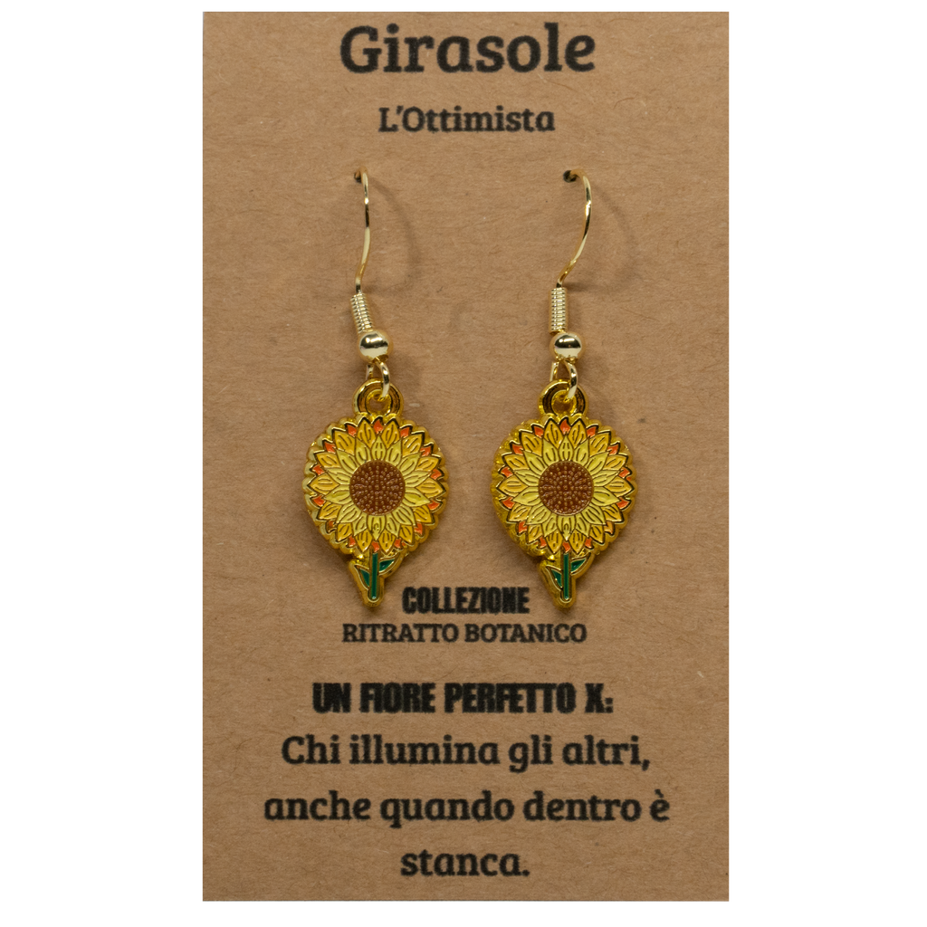 ORECCHINI FLOREALI: GIRASOLE