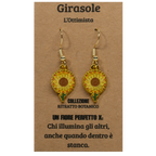 ORECCHINI FLOREALI: GIRASOLE