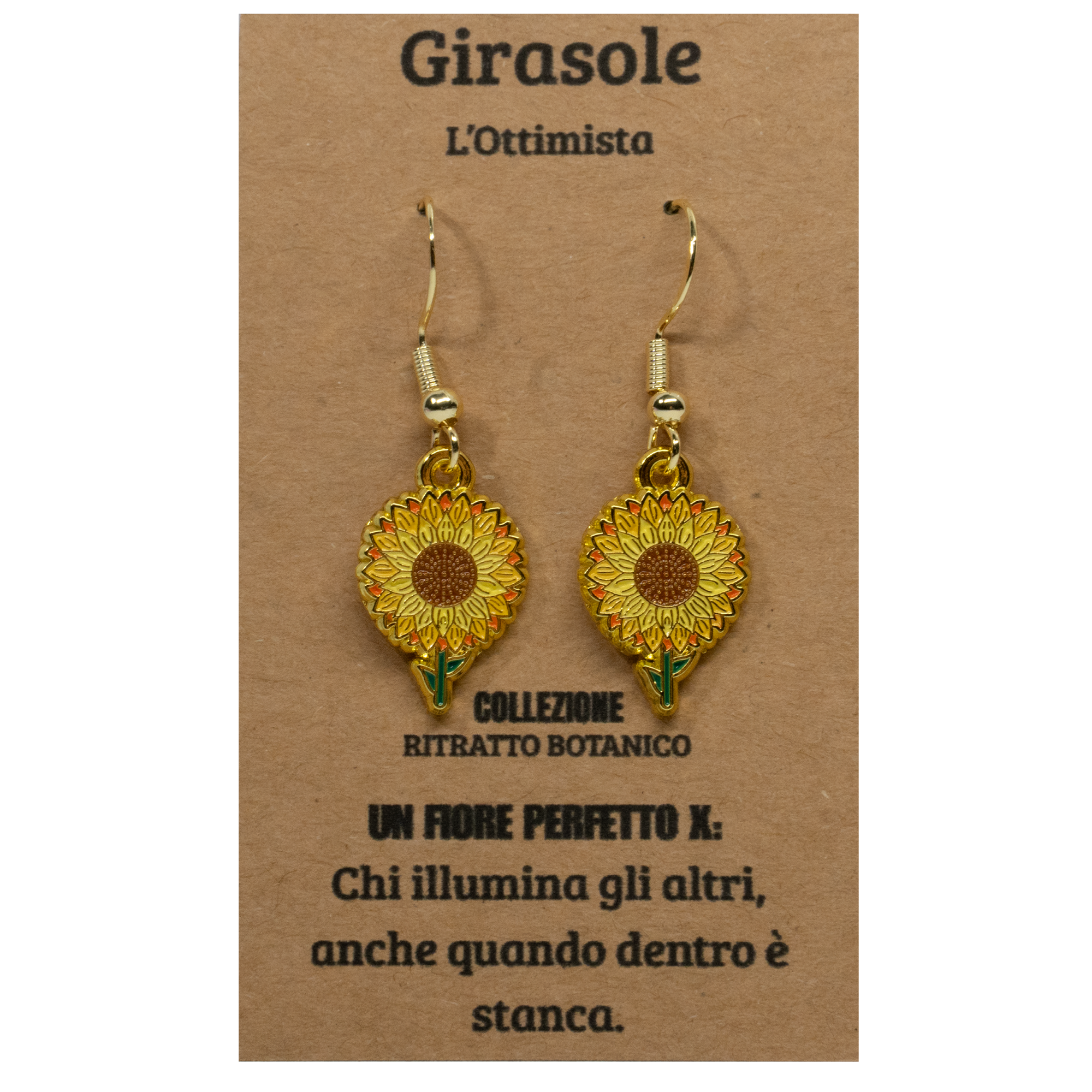 ORECCHINI FLOREALI: GIRASOLE