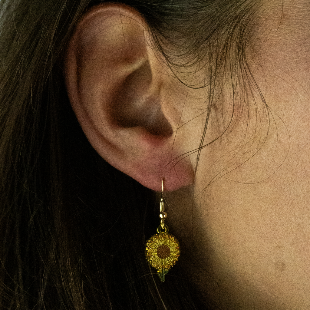 ORECCHINI FLOREALI: GIRASOLE
