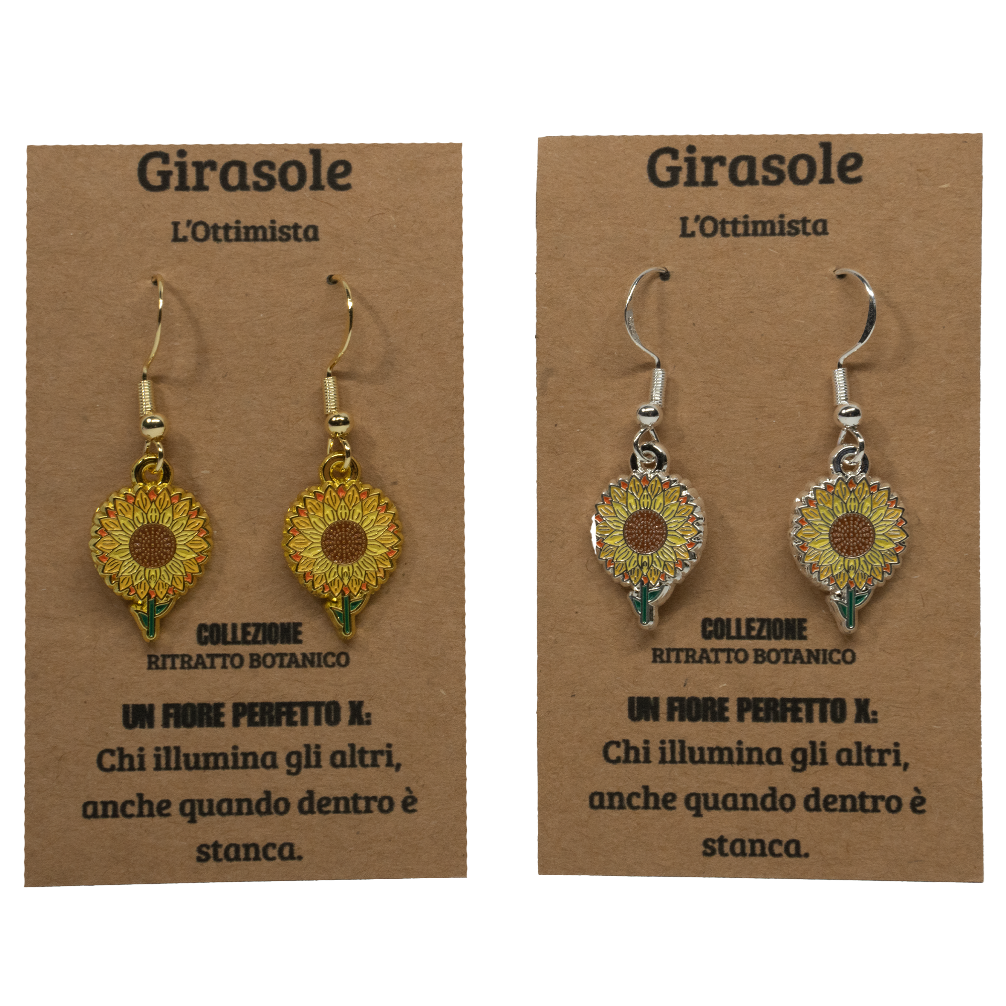 ORECCHINI FLOREALI: GIRASOLE