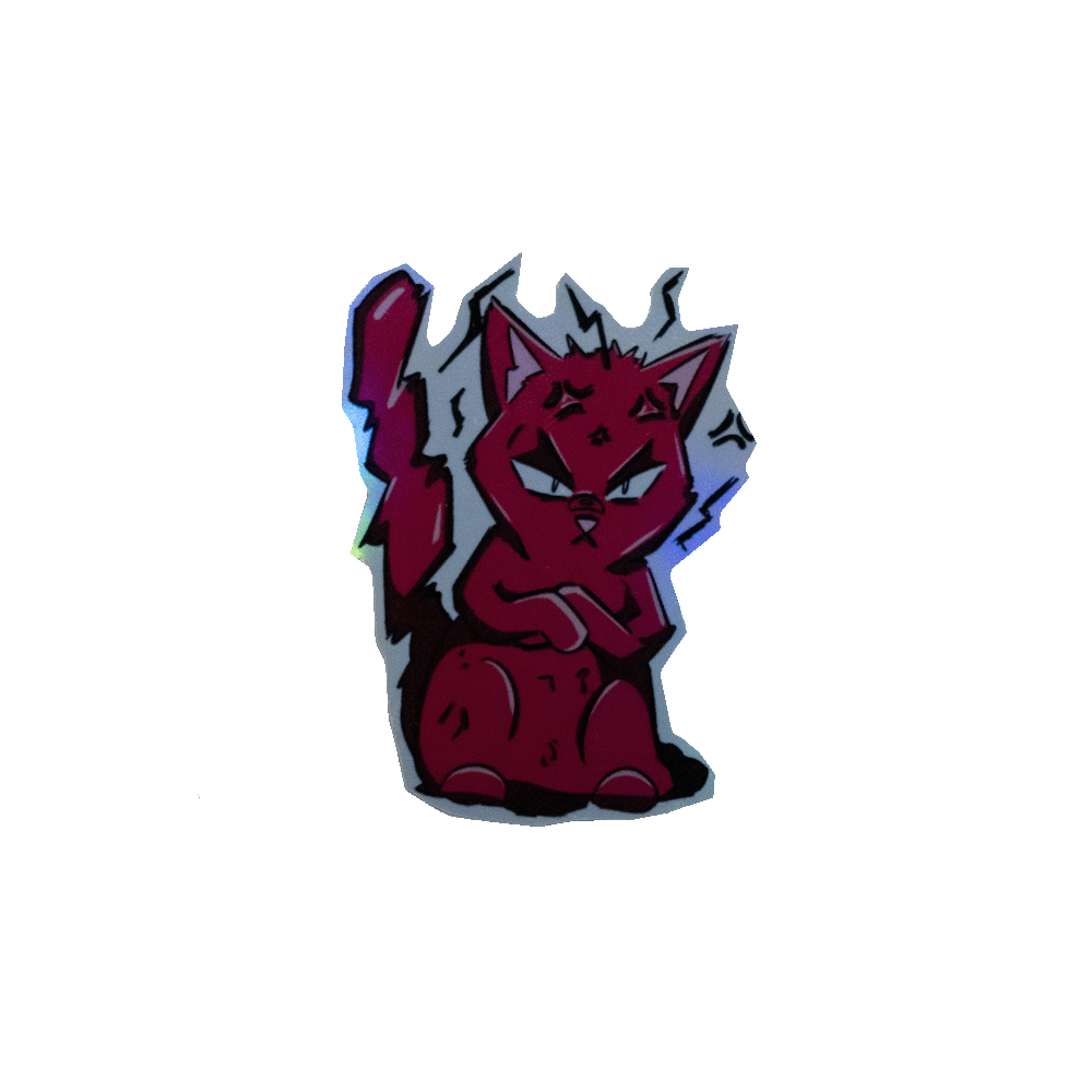 STICKER GATTO ARRABBIATO