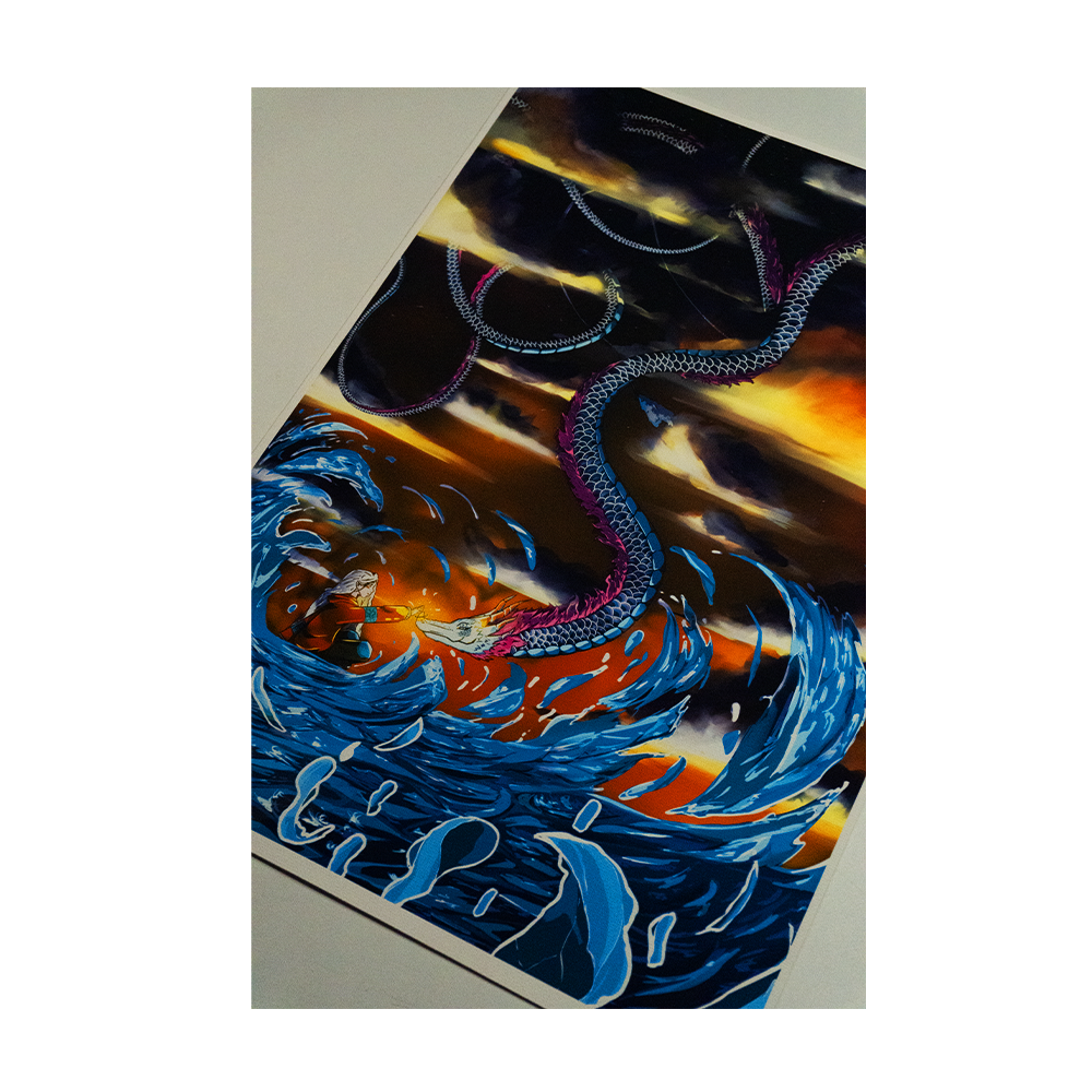 IL DRAGO DELL'ACQUA SU TELA