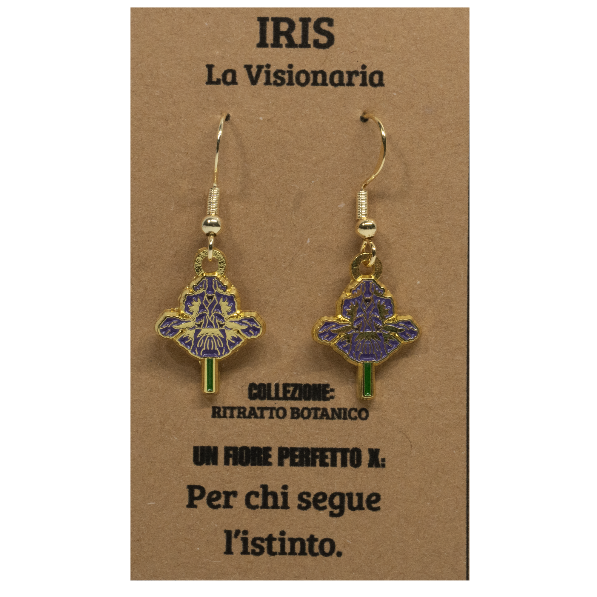 ORECCHINI FLOREALI: IRIS