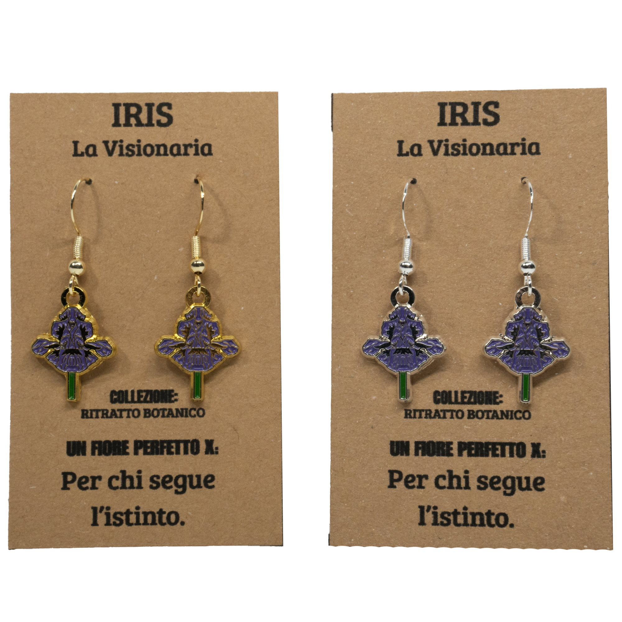 ORECCHINI FLOREALI: IRIS