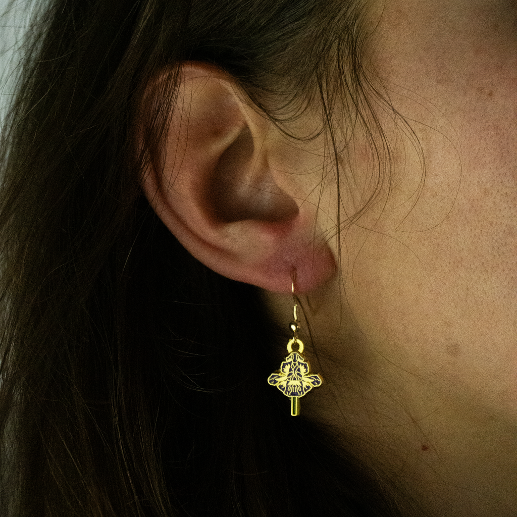 ORECCHINI FLOREALI: IRIS