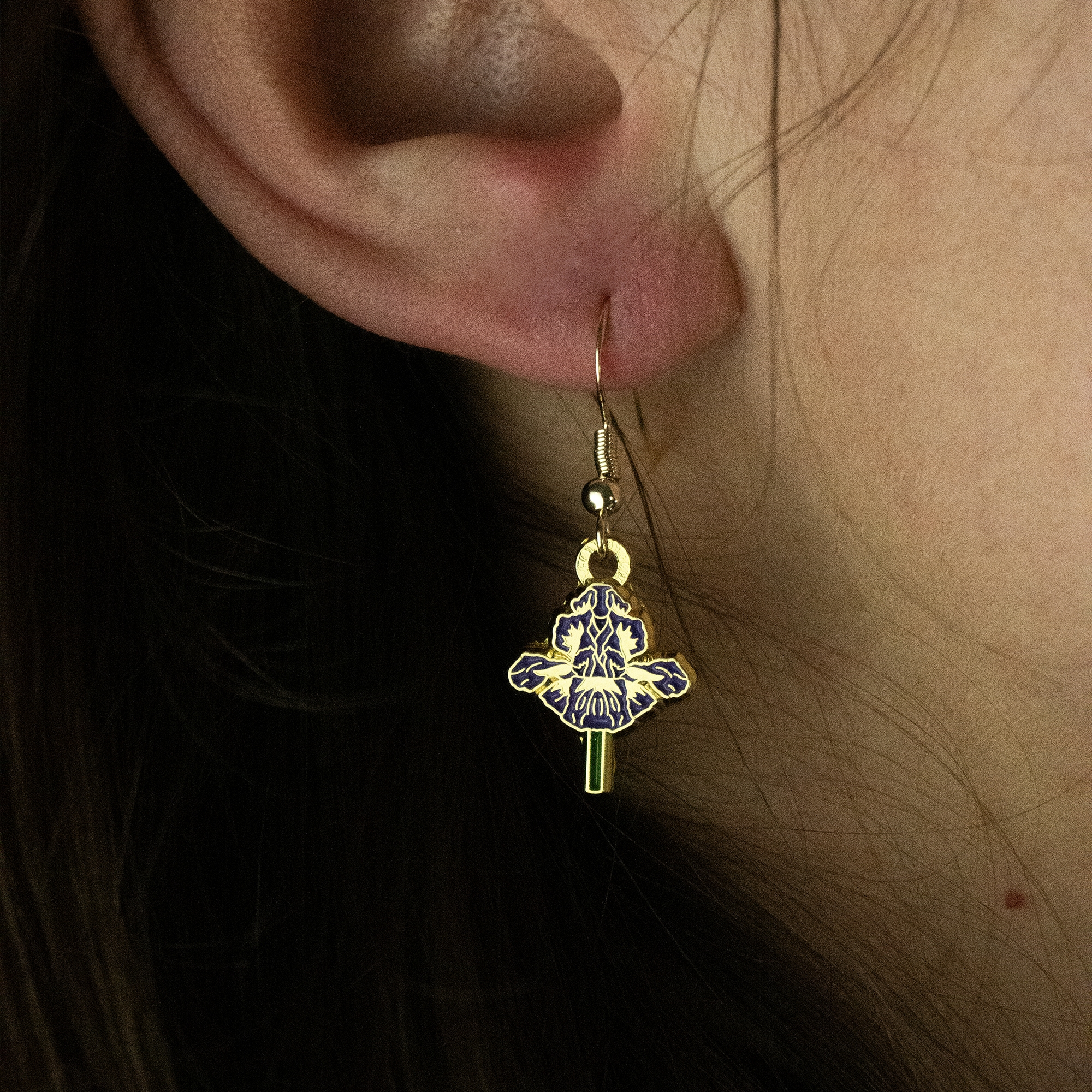 ORECCHINI FLOREALI: IRIS