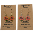 ORECCHINI FLOREALI: PAPAVERO