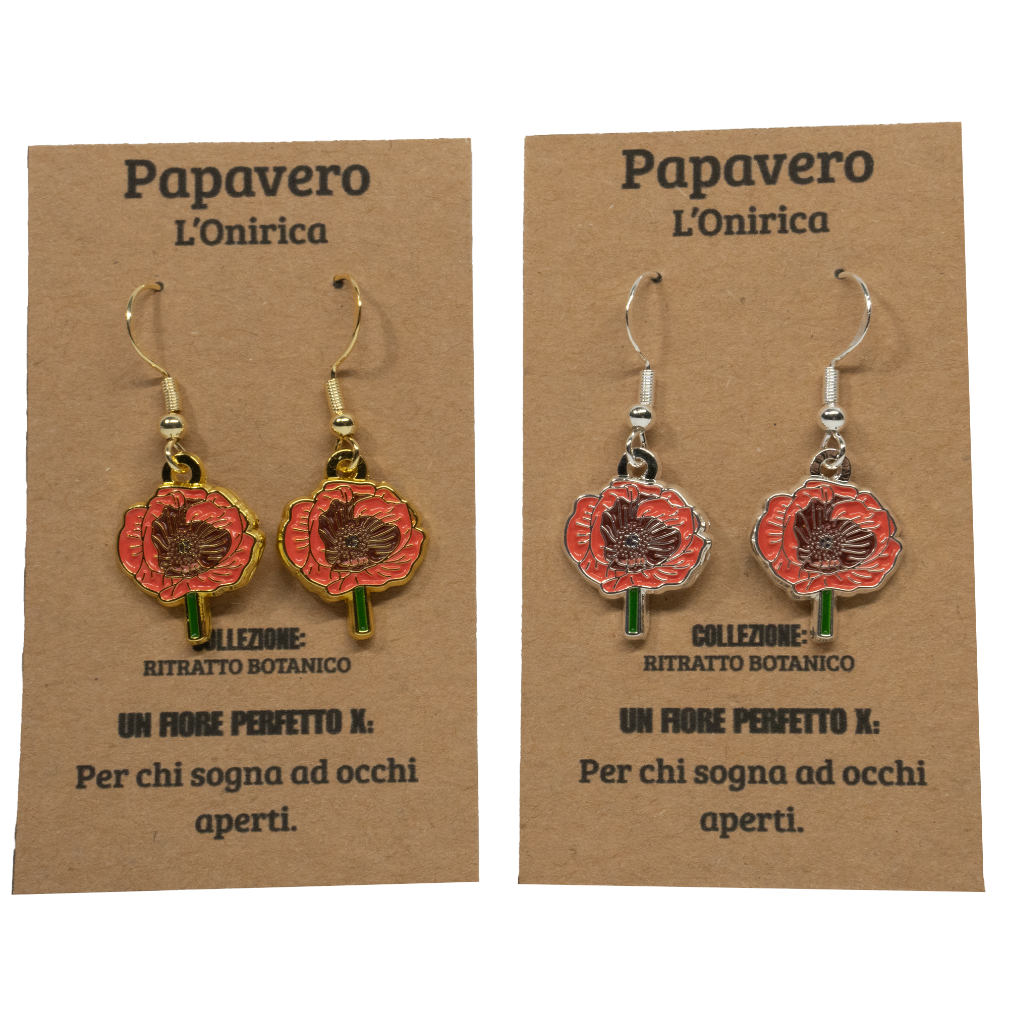 ORECCHINI FLOREALI: PAPAVERO