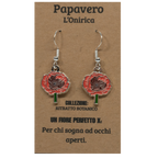 ORECCHINI FLOREALI: PAPAVERO