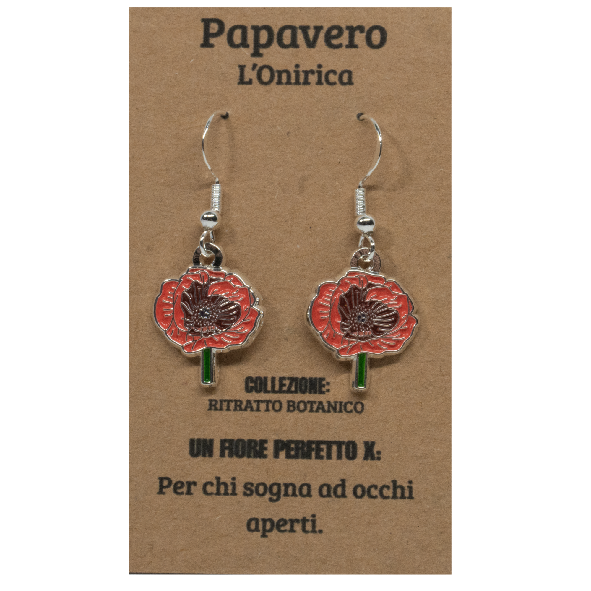 ORECCHINI FLOREALI: PAPAVERO
