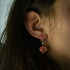 ORECCHINI FLOREALI: PAPAVERO