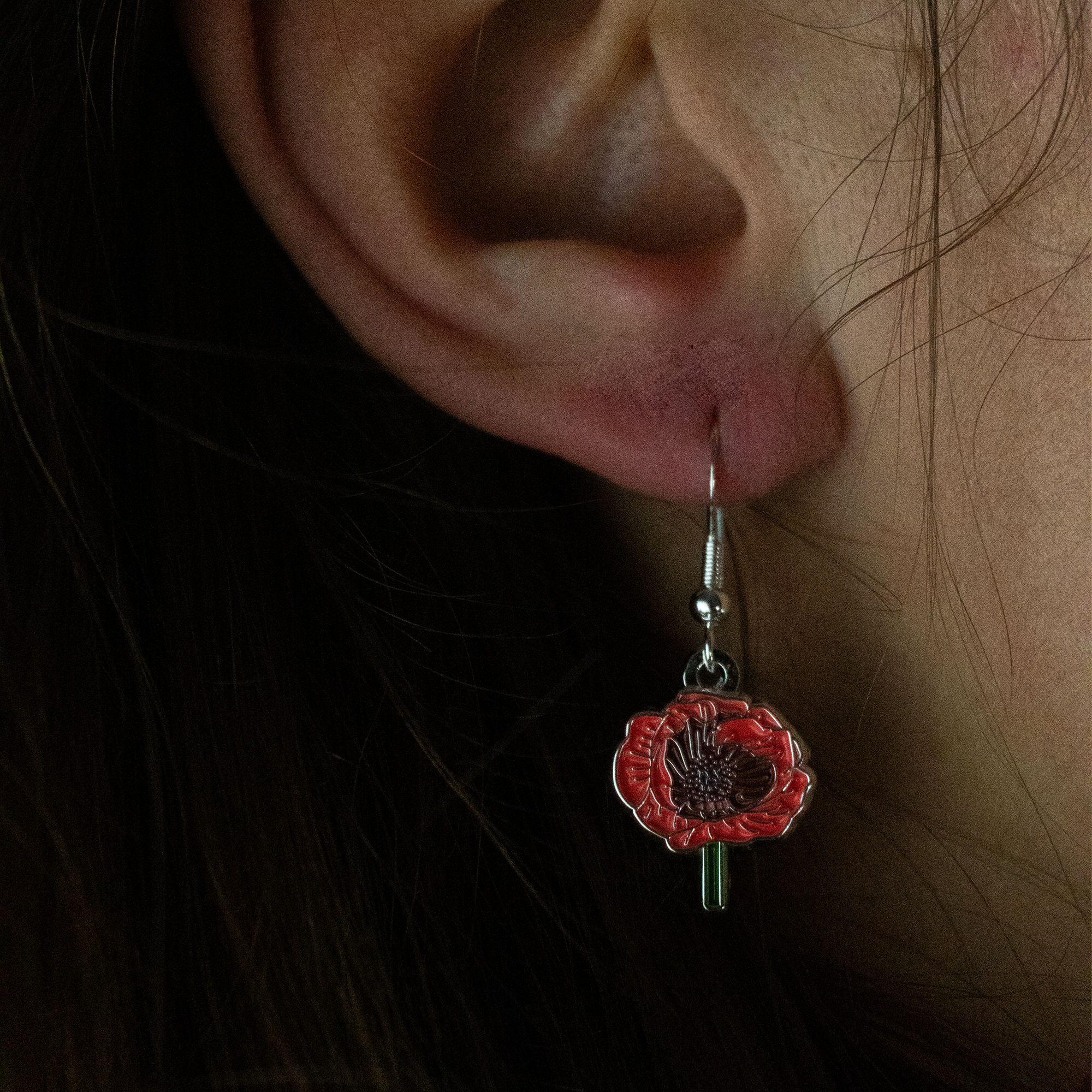 ORECCHINI FLOREALI: PAPAVERO