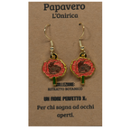 ORECCHINI FLOREALI: PAPAVERO