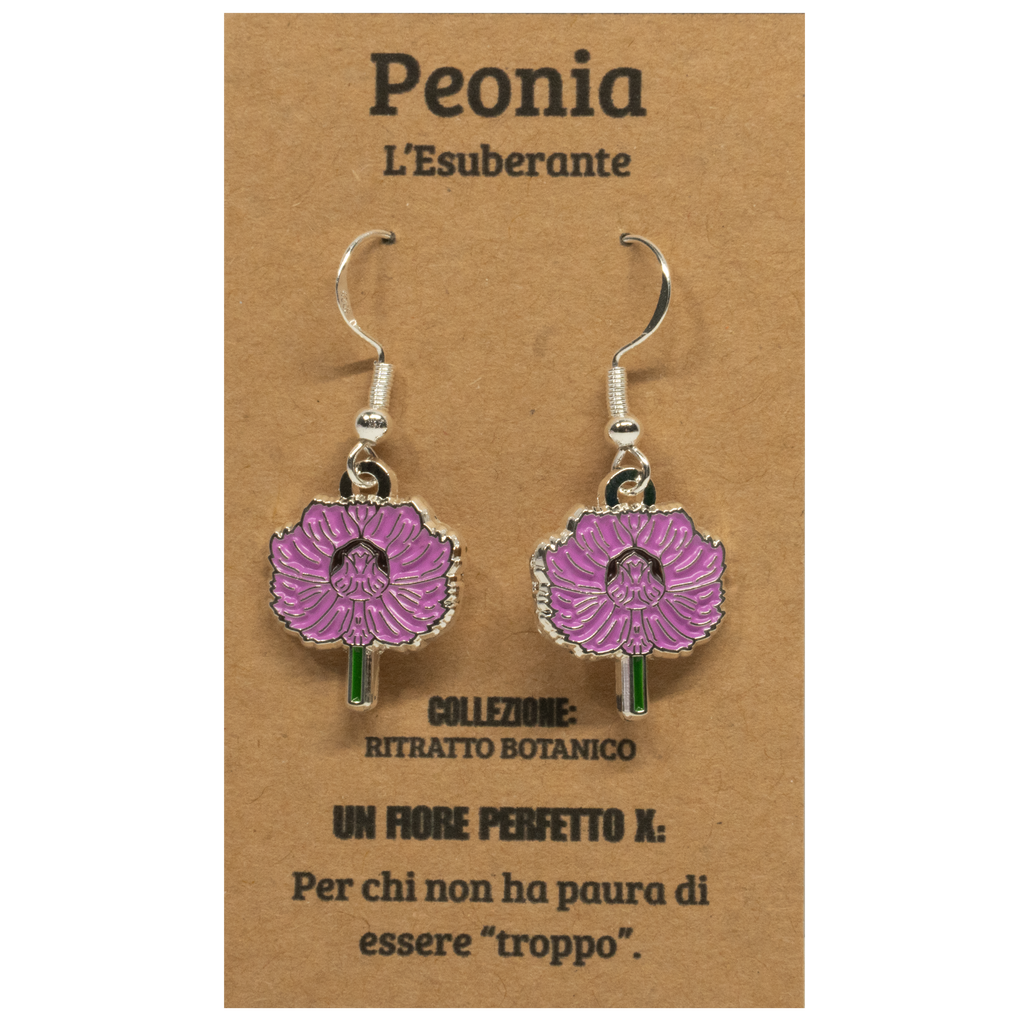 FLORAL EARRINGS: PEONY