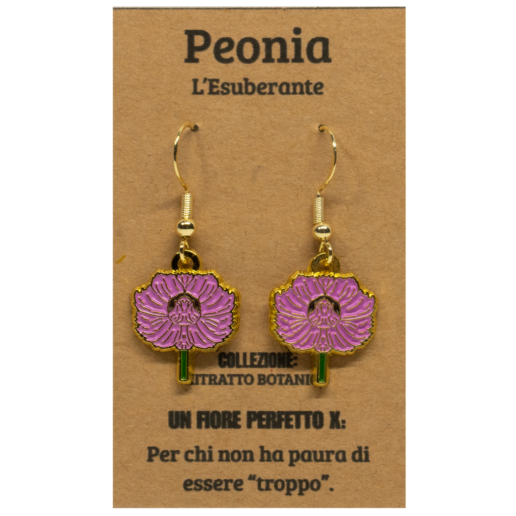 FLORAL EARRINGS: PEONY