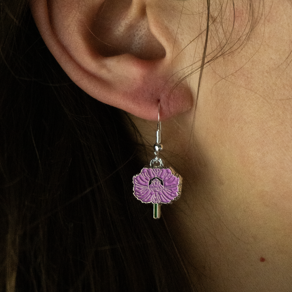 FLORAL EARRINGS: PEONY
