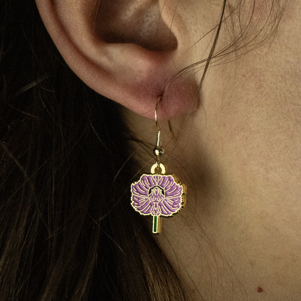 FLORAL EARRINGS: PEONY