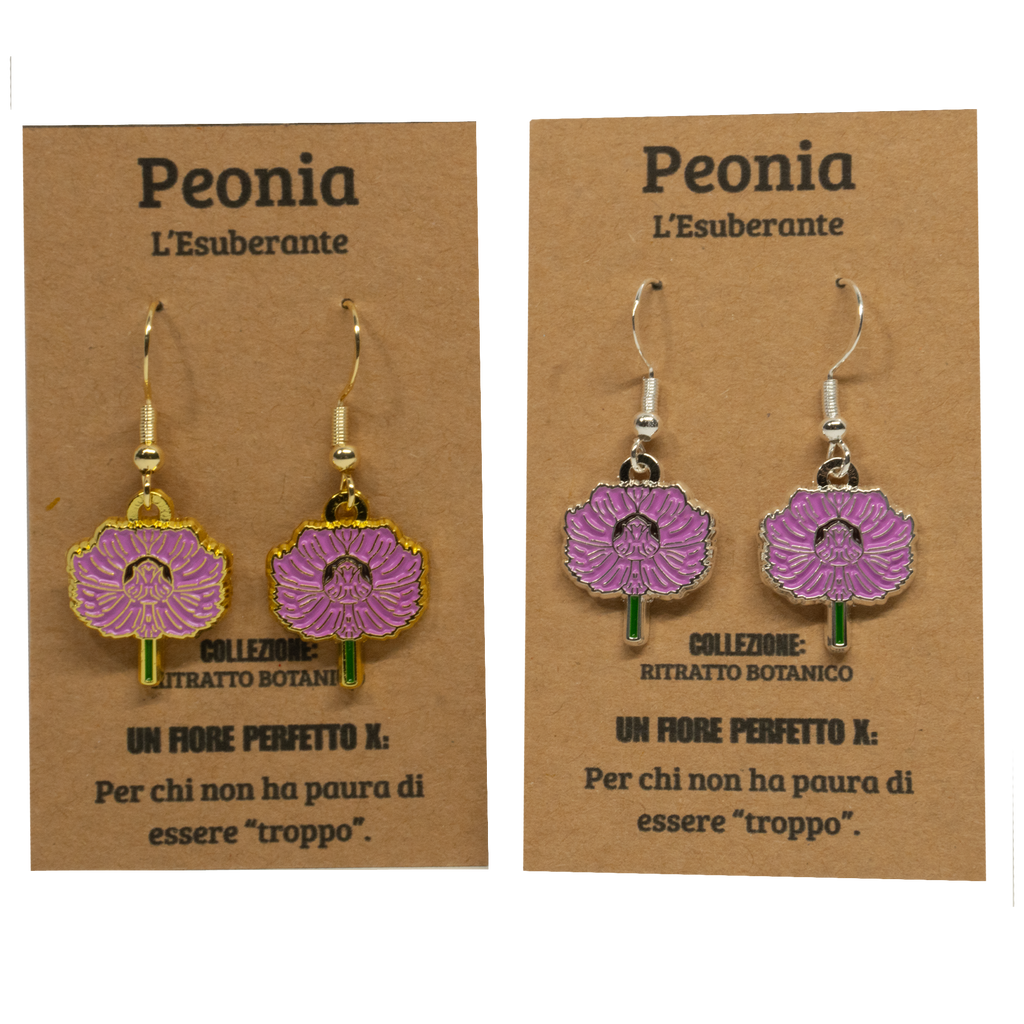 FLORAL EARRINGS: PEONY