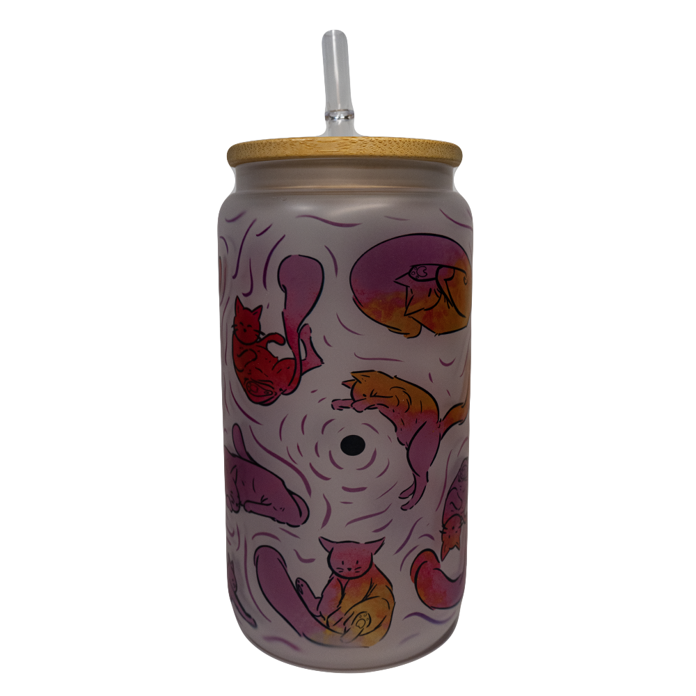 BICCHIERE OPACO "GATTI ROSA"