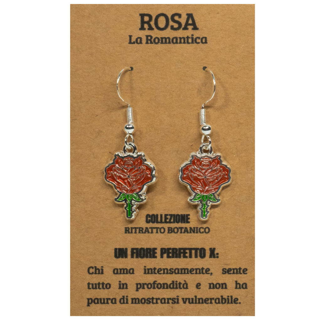 ORECCHINI FLOREALI: ROSA