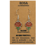 ORECCHINI FLOREALI: ROSA
