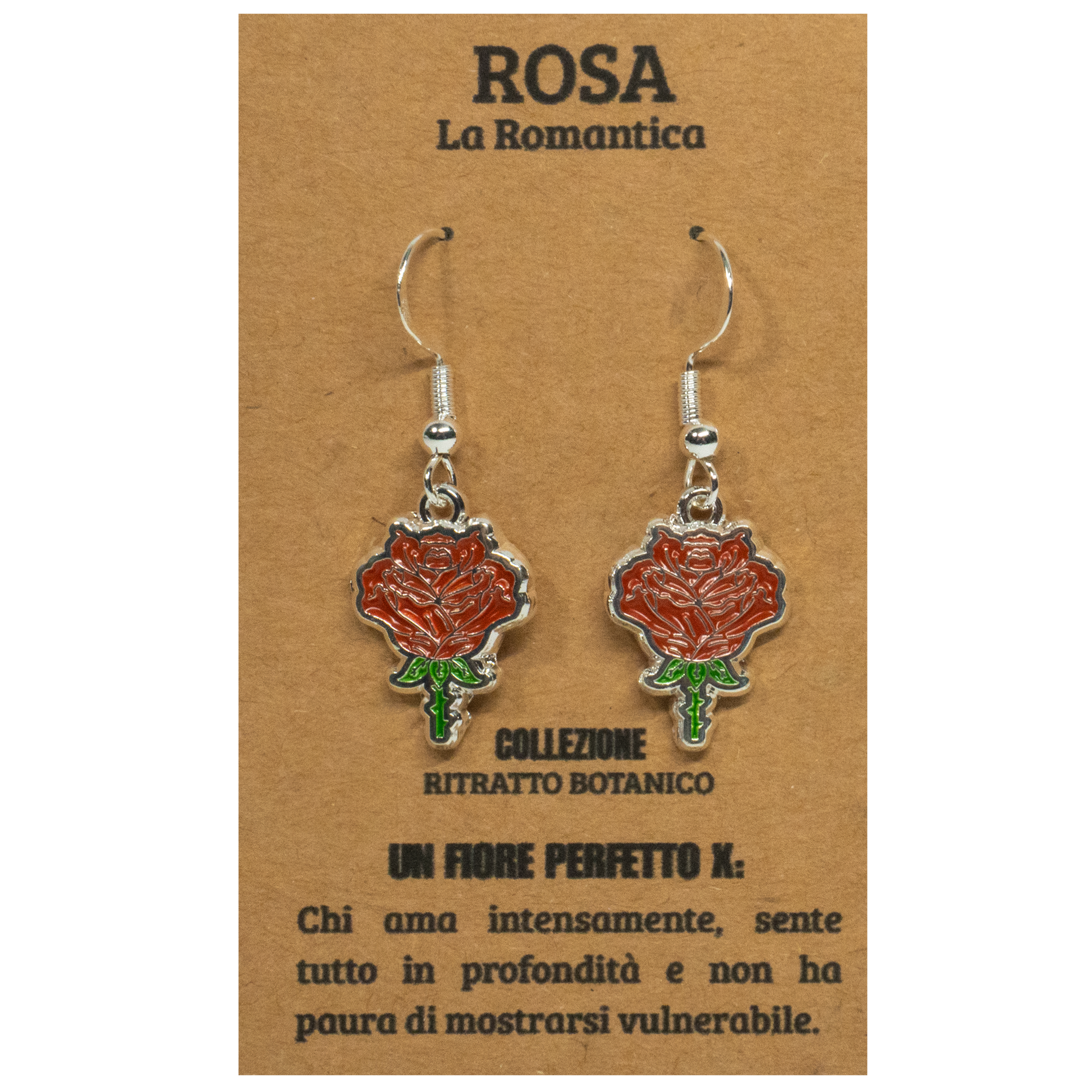 ORECCHINI FLOREALI: ROSA