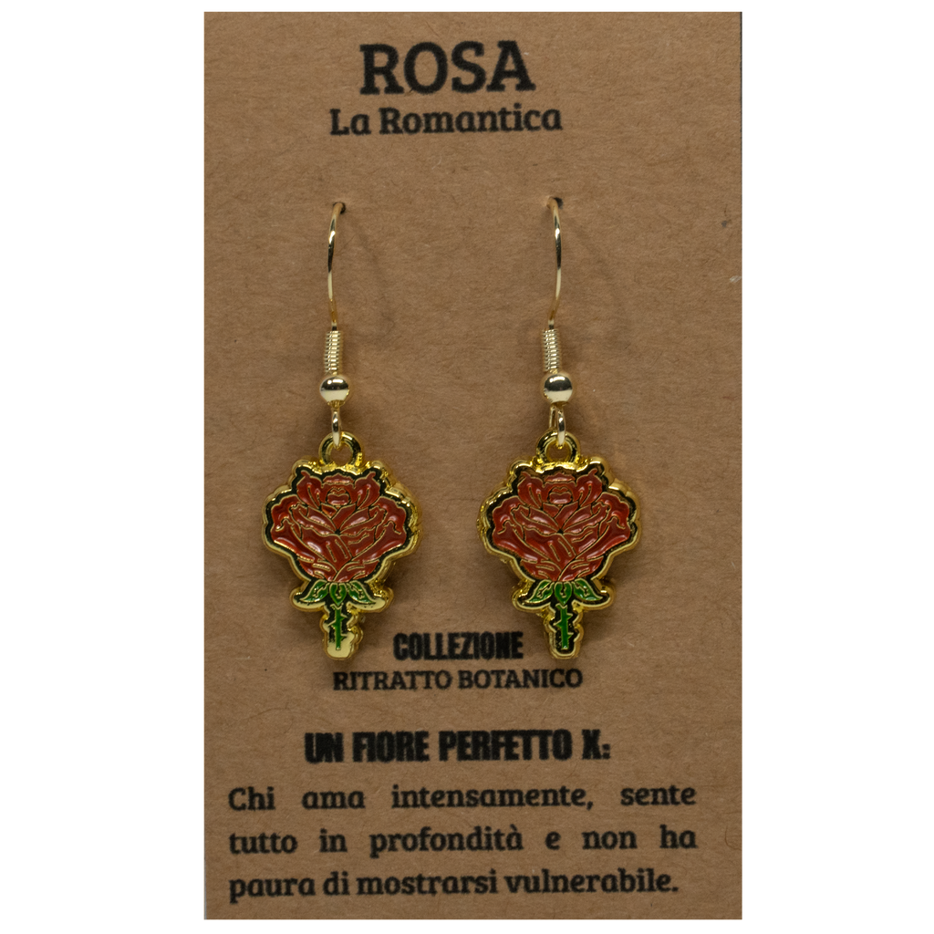 ORECCHINI FLOREALI: ROSA