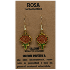 ORECCHINI FLOREALI: ROSA