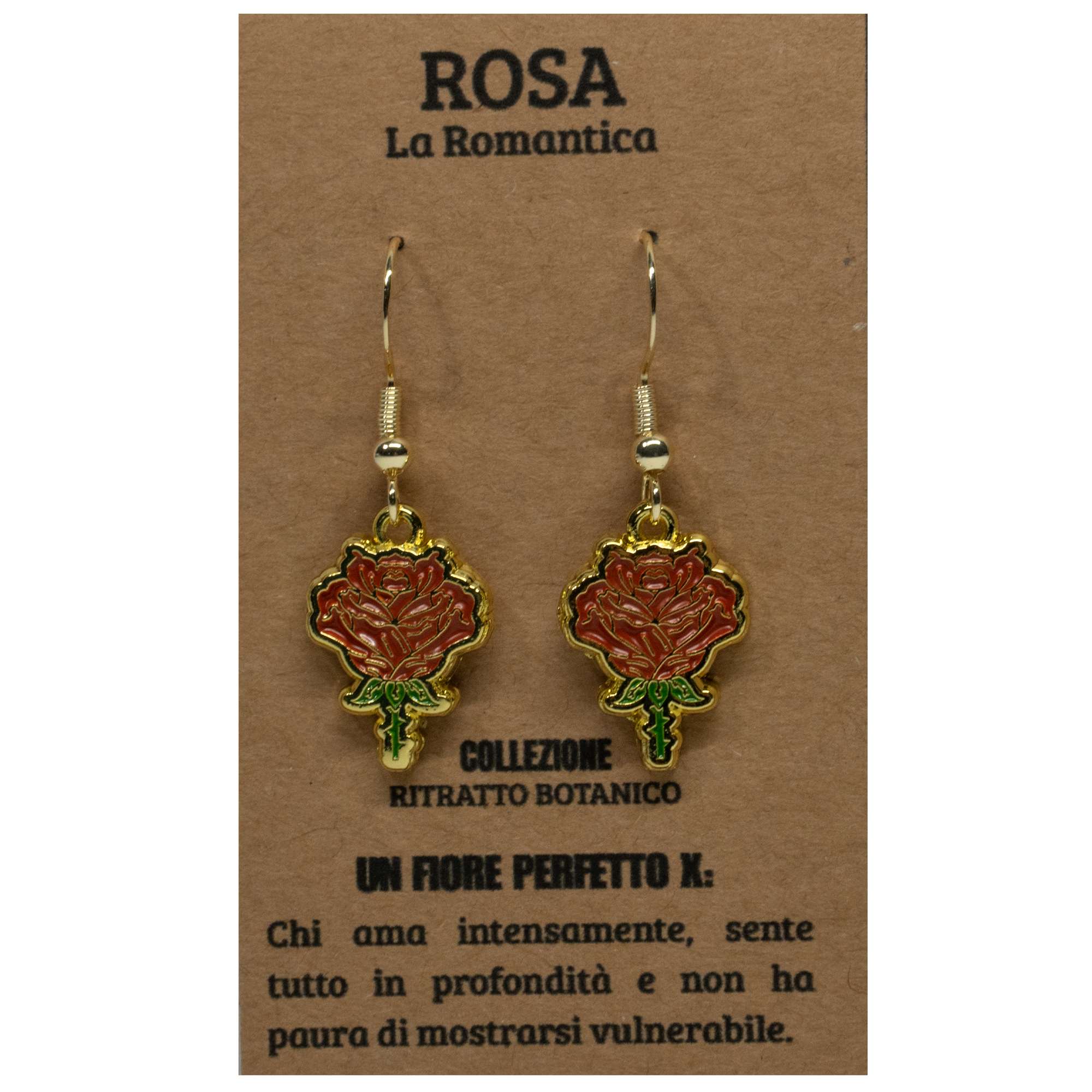 ORECCHINI FLOREALI: ROSA