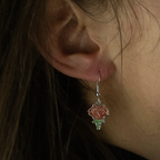 ORECCHINI FLOREALI: ROSA