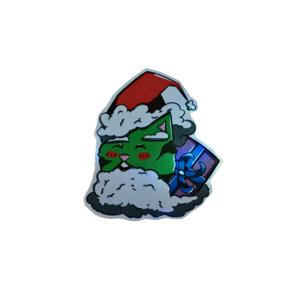 STICKER GATTO NATALE